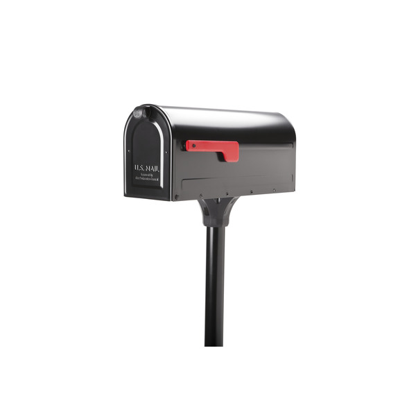 Architectural Mailboxes MB1 Post Mount Mailbox + Post Black 7680B-10